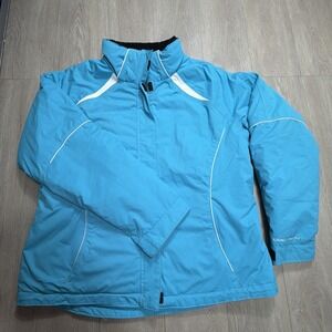Obermeyer Mala Insulated Ski Jacket Baby Light Blue Women's 14 Nylon Shell Snow